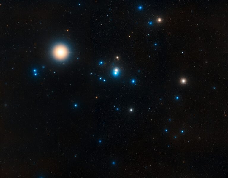 Overview of the Hyades star cluster (ground-based image)
