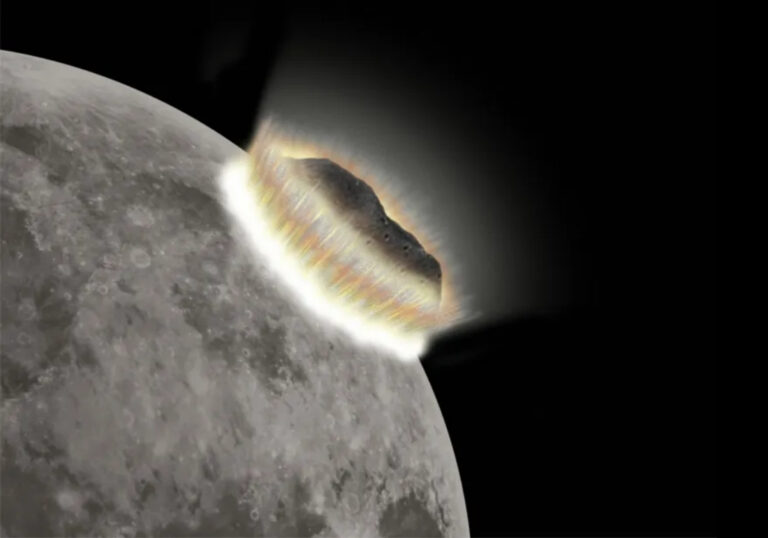 Moon hit earth