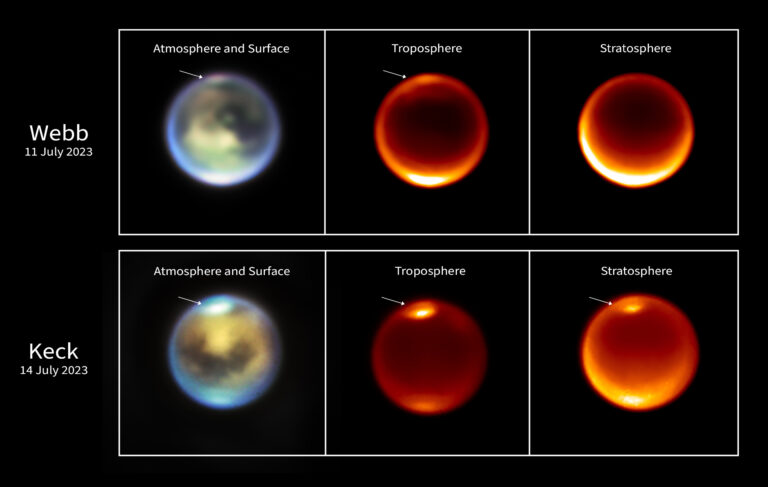 Titan (Webb and Keck image - 11 and 14 July 2023)